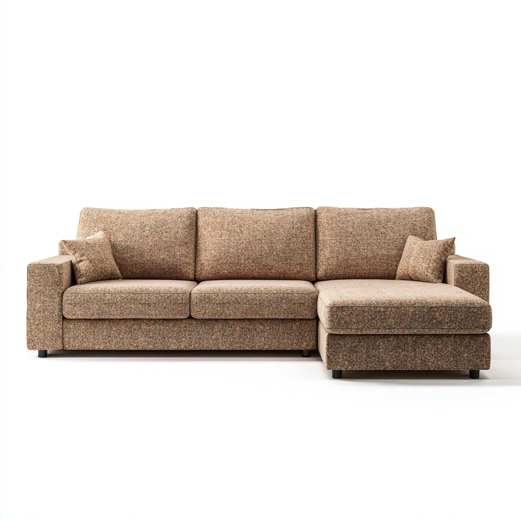 Divano angolare - tessuto - 282x166x88 cm - marrone - design moderno semplice-Comfyete