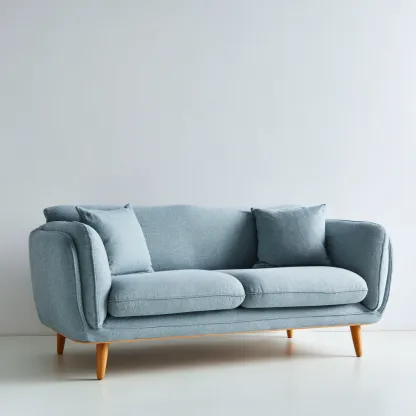 Divano lineare - tessuto - 178x92x87 cm - azzurro - stile nordico-Comfyete