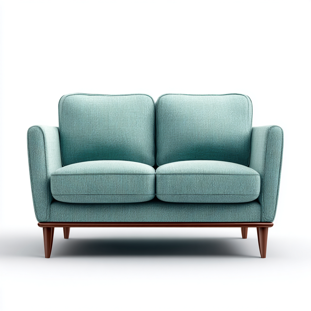 Divano lineare - tessuto - 146x78x85 cm - verde acqua - stile moderno-Comfyete