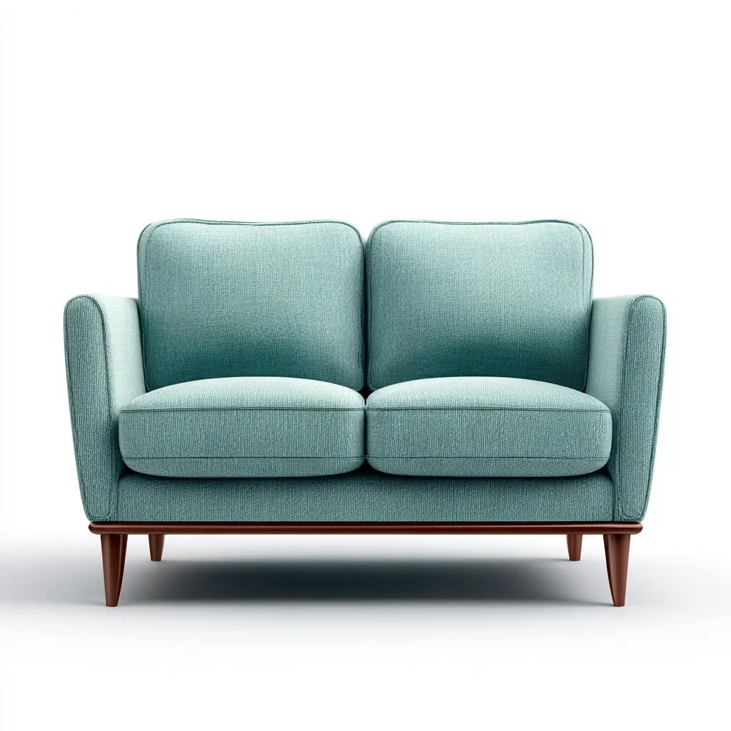 Divano lineare - tessuto - 146x78x85 cm - verde acqua - stile moderno-Comfyete