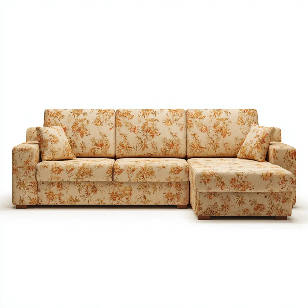 Divano angolare - tessuto - 280x165x87 cm - beige - design classico morbido-Comfyete