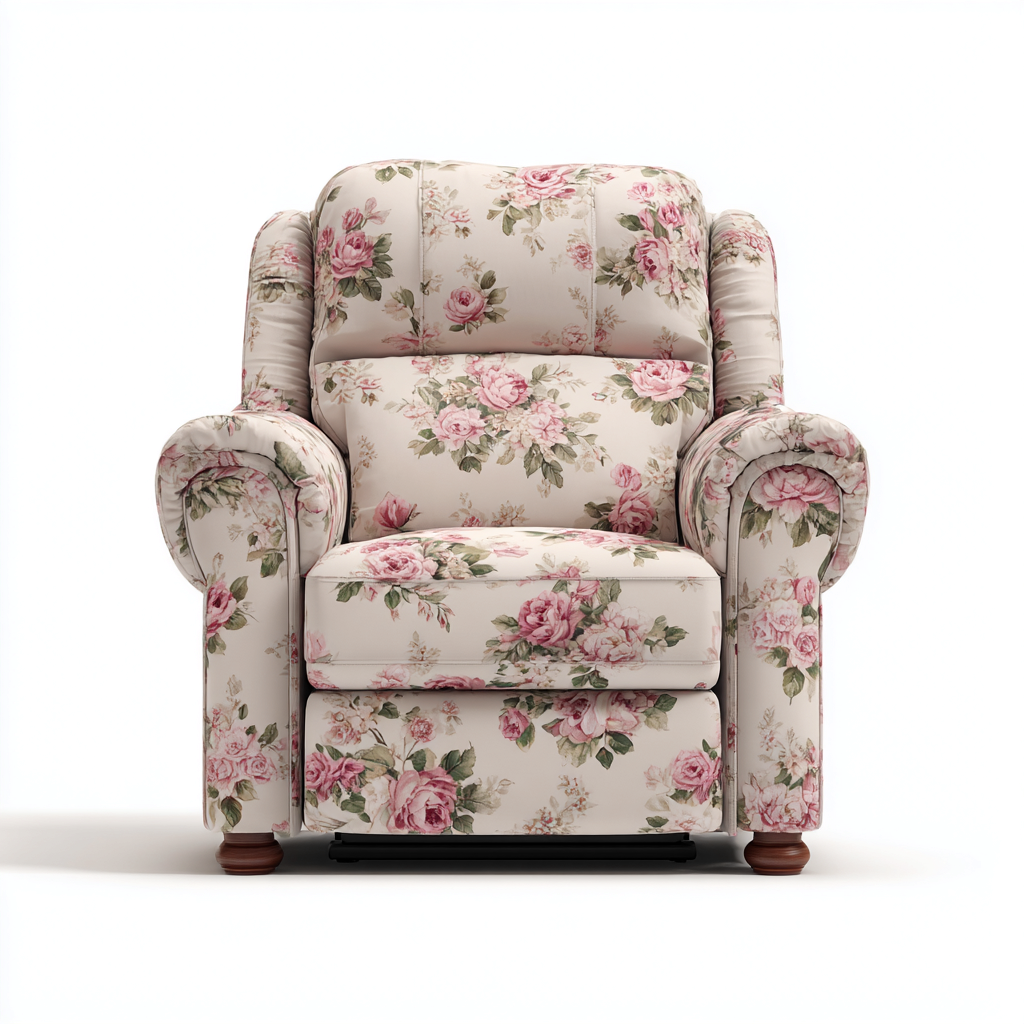 Poltrona reclinabile - tessuto - 94x90x104 cm - floreale - stile classico-Comfyete