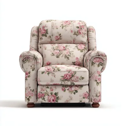 Poltrona reclinabile - tessuto - 94x90x104 cm - floreale - stile classico-Comfyete