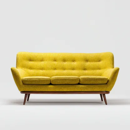 Divano lineare - tessuto - 178x78x88 cm - giallo - stile moderno-Comfyete