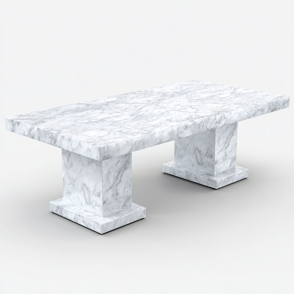 Tavolo da pranzo-marmo-220x100x76 cm-bianco-design moderno-Comfyete