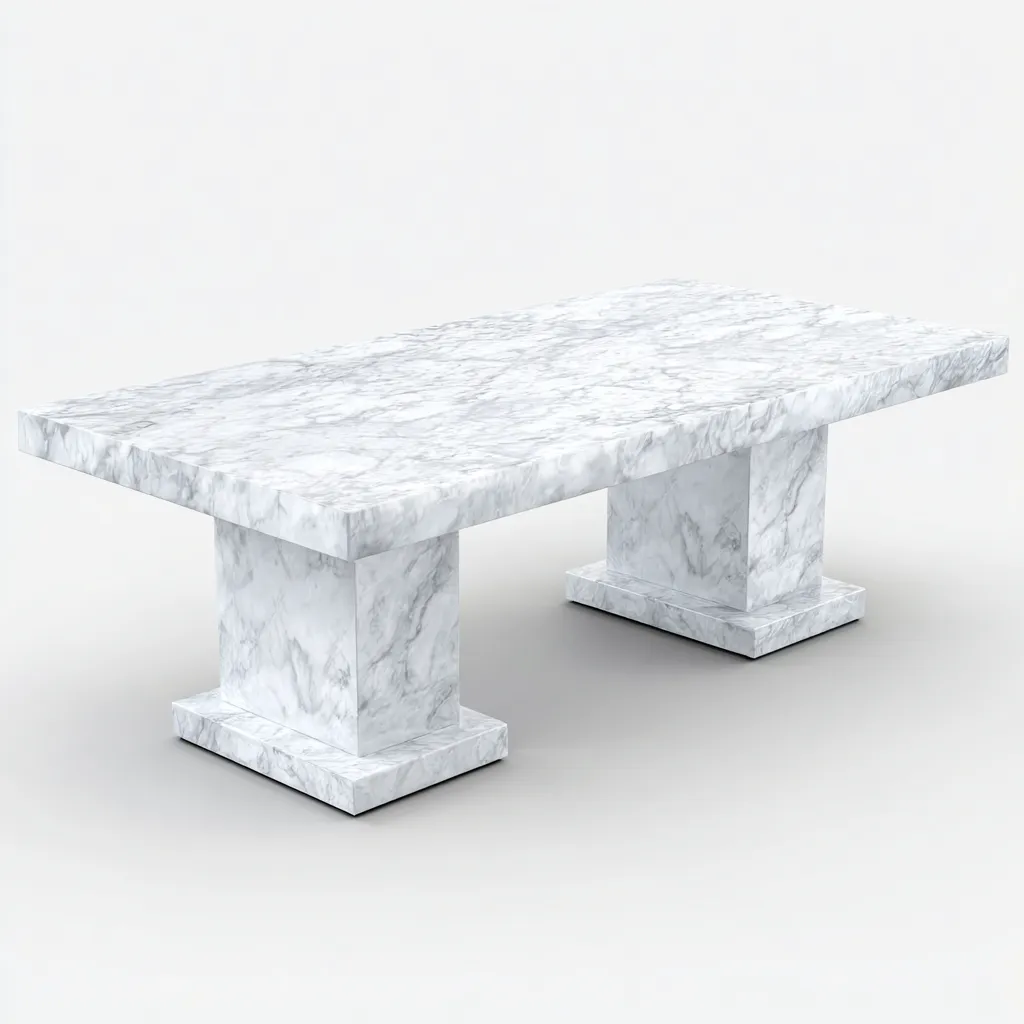 Tavolo da pranzo-marmo-220x100x76 cm-bianco-design moderno-Comfyete