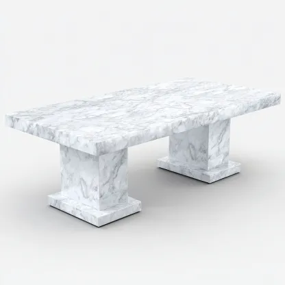 Tavolo da pranzo-marmo-220x100x76 cm-bianco-design moderno-Comfyete