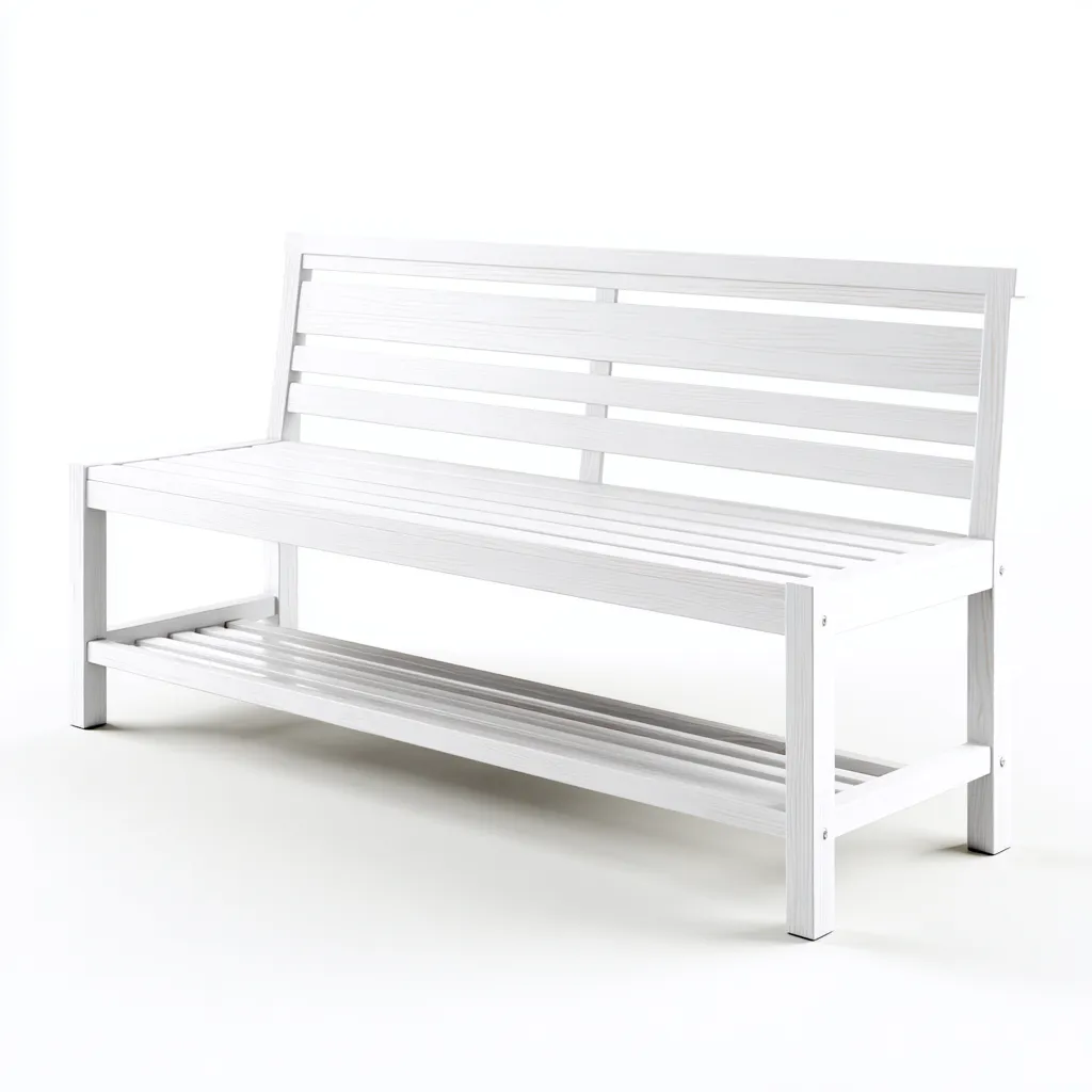 Panca da giardino-legno-140x55x92 cm-bianco-design moderno-Comfyete