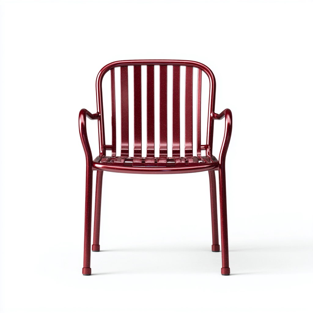 Sedia da giardino-metallo-57x54x87 cm-rosso-design moderno-Comfyete