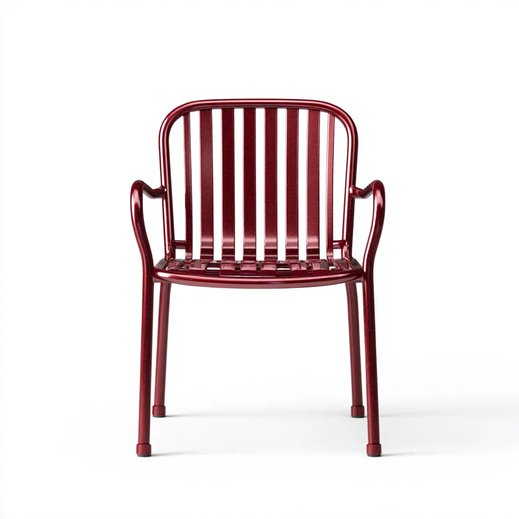 Sedia da giardino-metallo-57x54x87 cm-rosso-design moderno-Comfyete