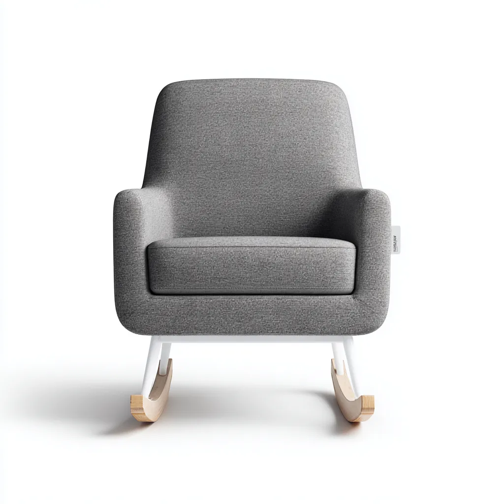 Sedia a dondolo - tessuto - 79x74x97 cm - grigio - design moderno-Comfyete