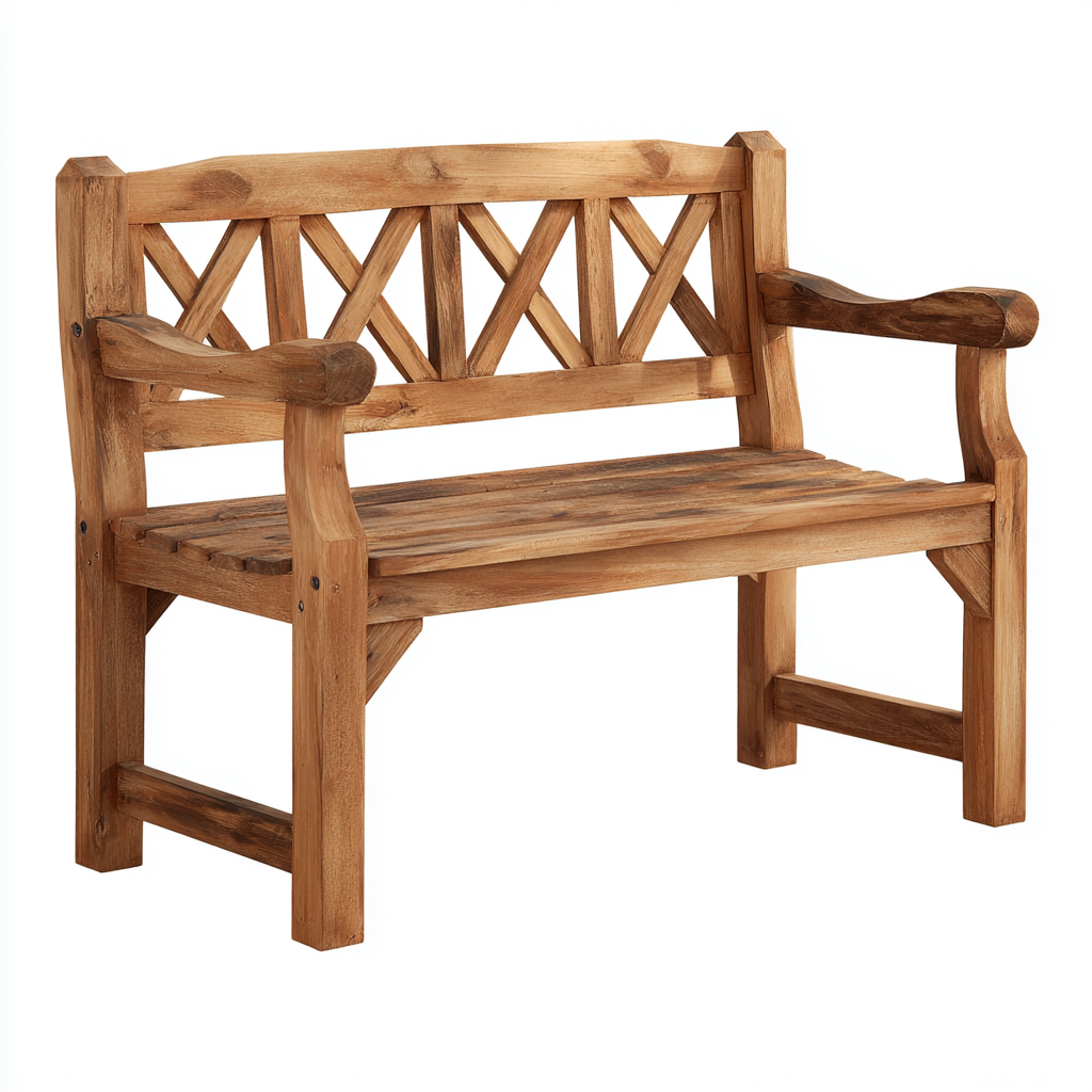 Panca da giardino-legno-123x58x92 cm-marrone-stile rustico-Comfyete