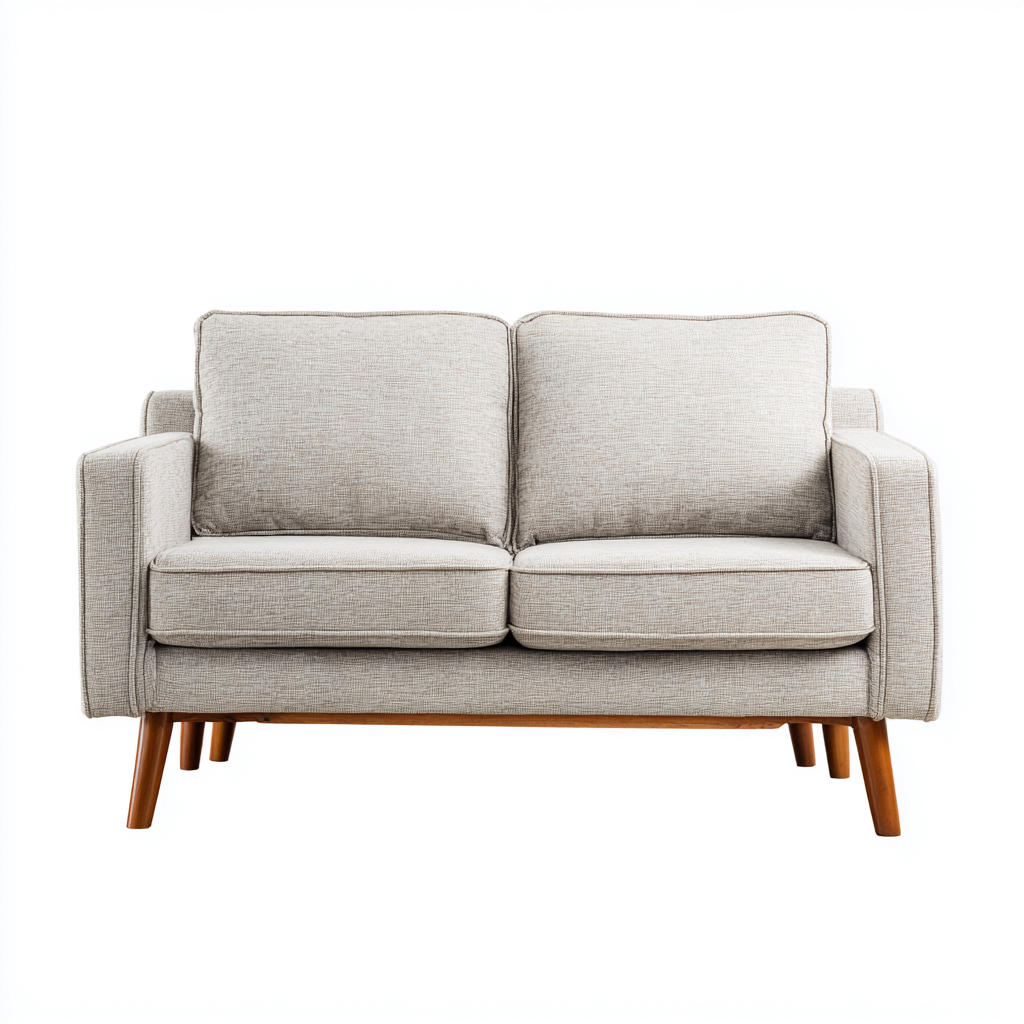 Divano lineare - tessuto - 148x80x86 cm - grigio chiaro - stile moderno-Comfyete