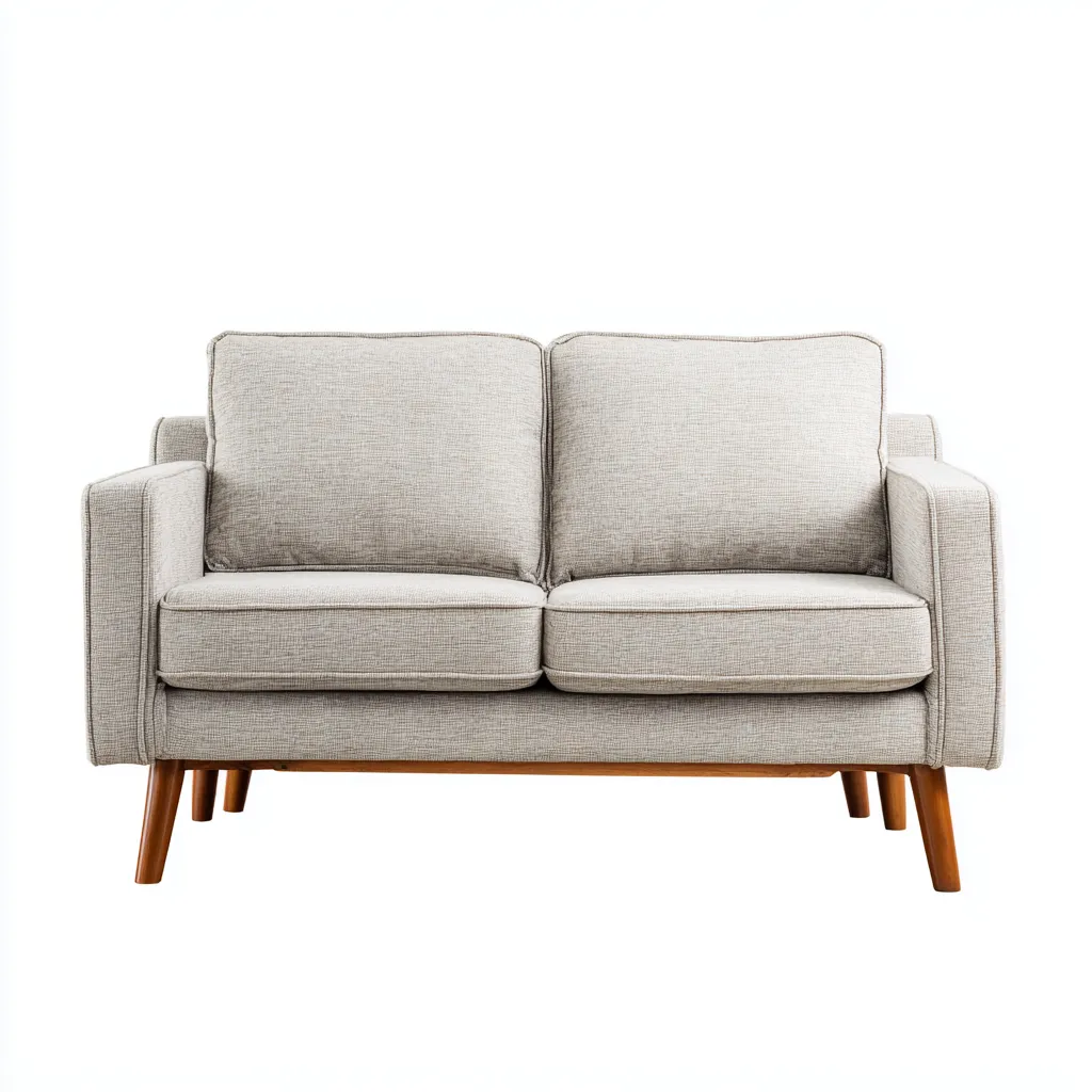 Divano lineare - tessuto - 148x80x86 cm - grigio chiaro - stile moderno-Comfyete