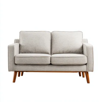 Divano lineare - tessuto - 148x80x86 cm - grigio chiaro - stile moderno-Comfyete