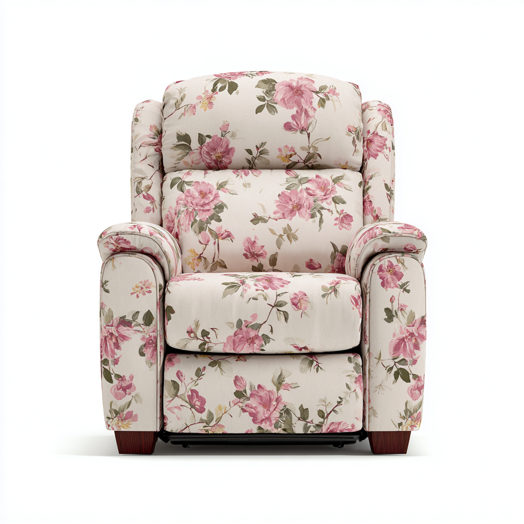 Poltrona reclinabile - tessuto - 93x89x103 cm - floreale - stile classico-Comfyete