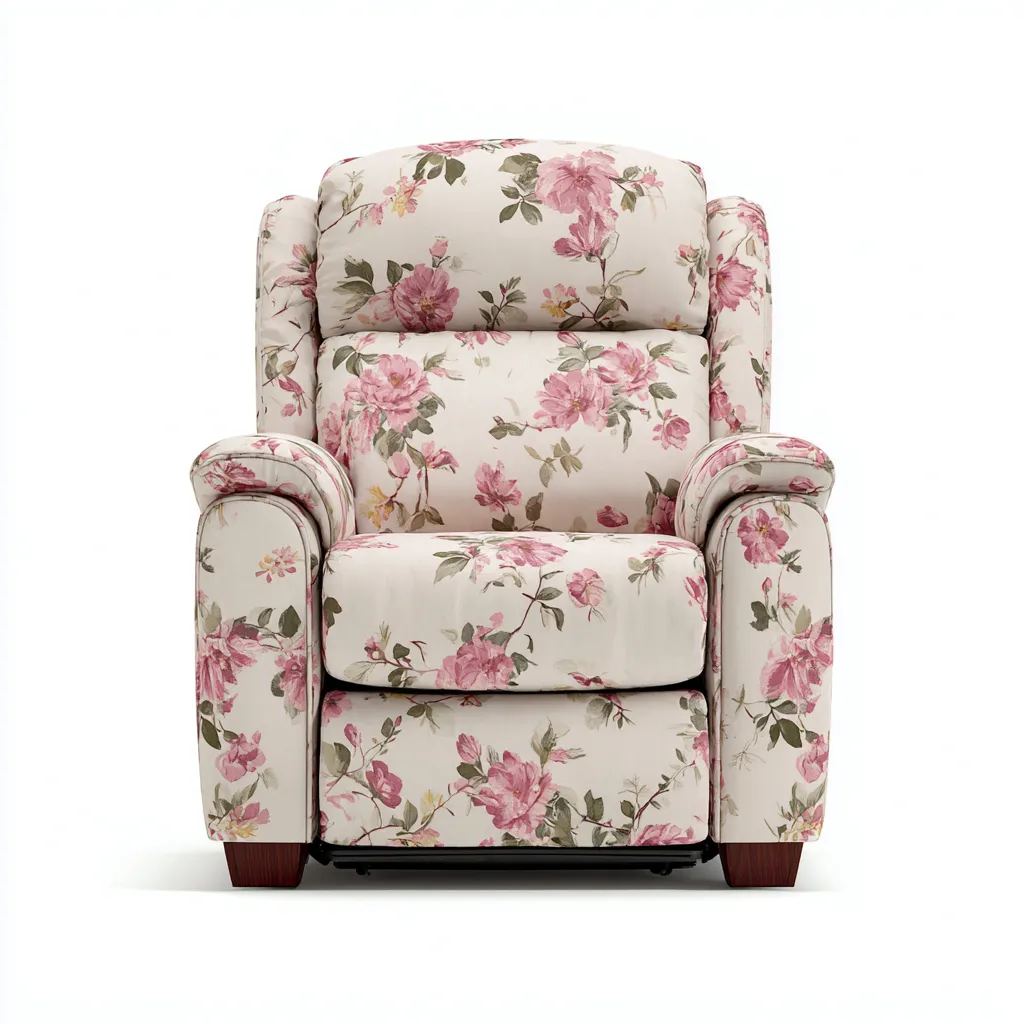 Poltrona reclinabile - tessuto - 93x89x103 cm - floreale - stile classico-Comfyete