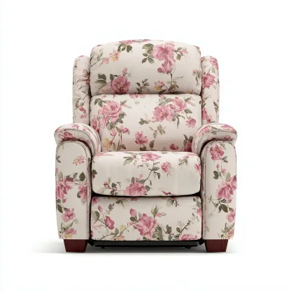 Poltrona reclinabile - tessuto - 93x89x103 cm - floreale - stile classico-Comfyete