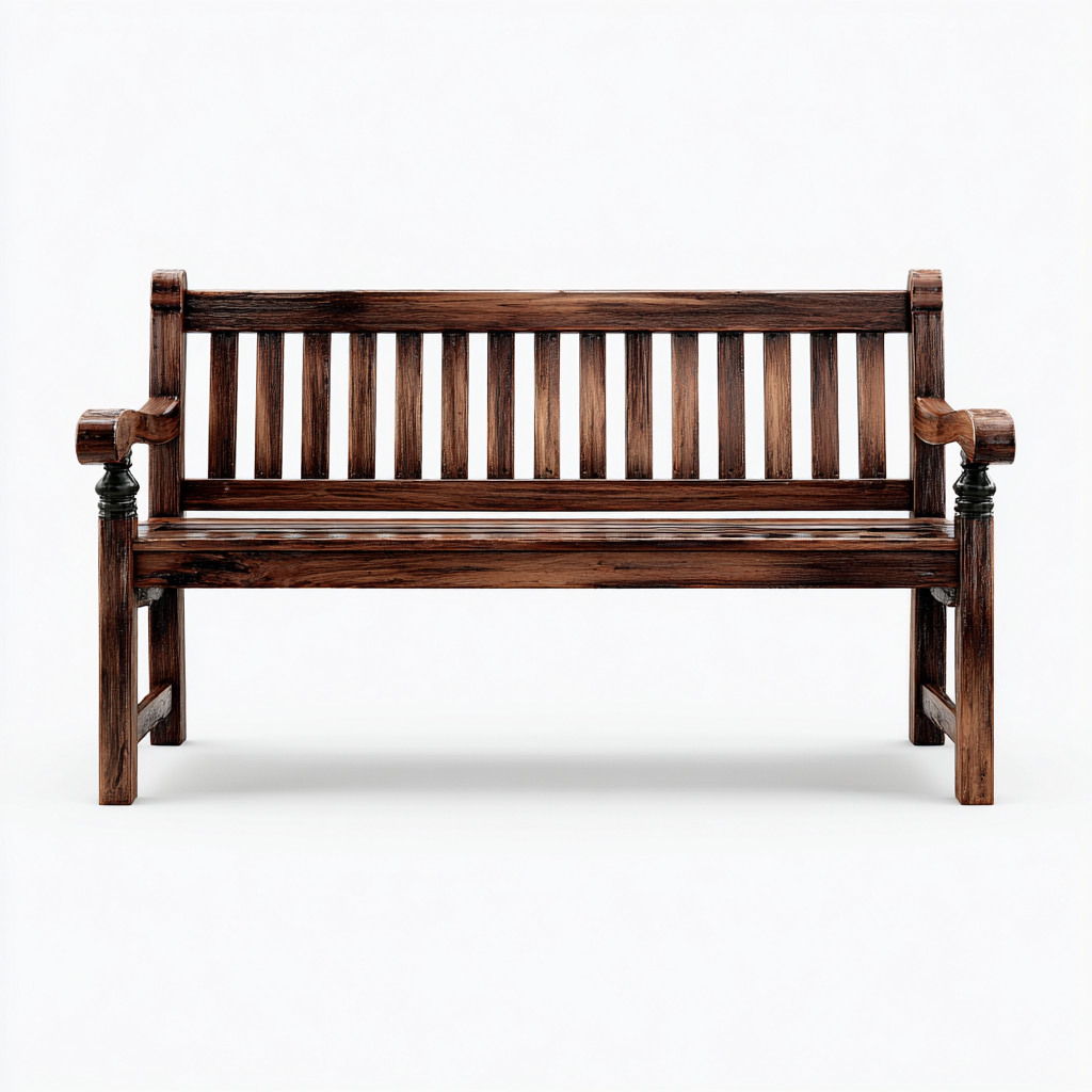 Panca da giardino-legno-138x56x94 cm-marrone-design classico-Comfyete