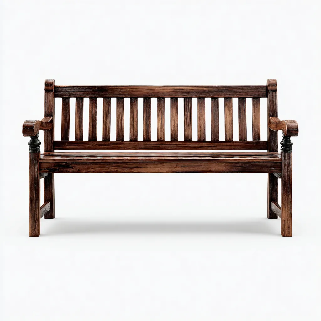 Panca da giardino-legno-138x56x94 cm-marrone-design classico-Comfyete