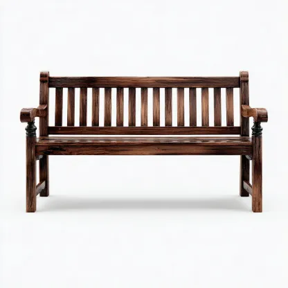 Panca da giardino-legno-138x56x94 cm-marrone-design classico-Comfyete