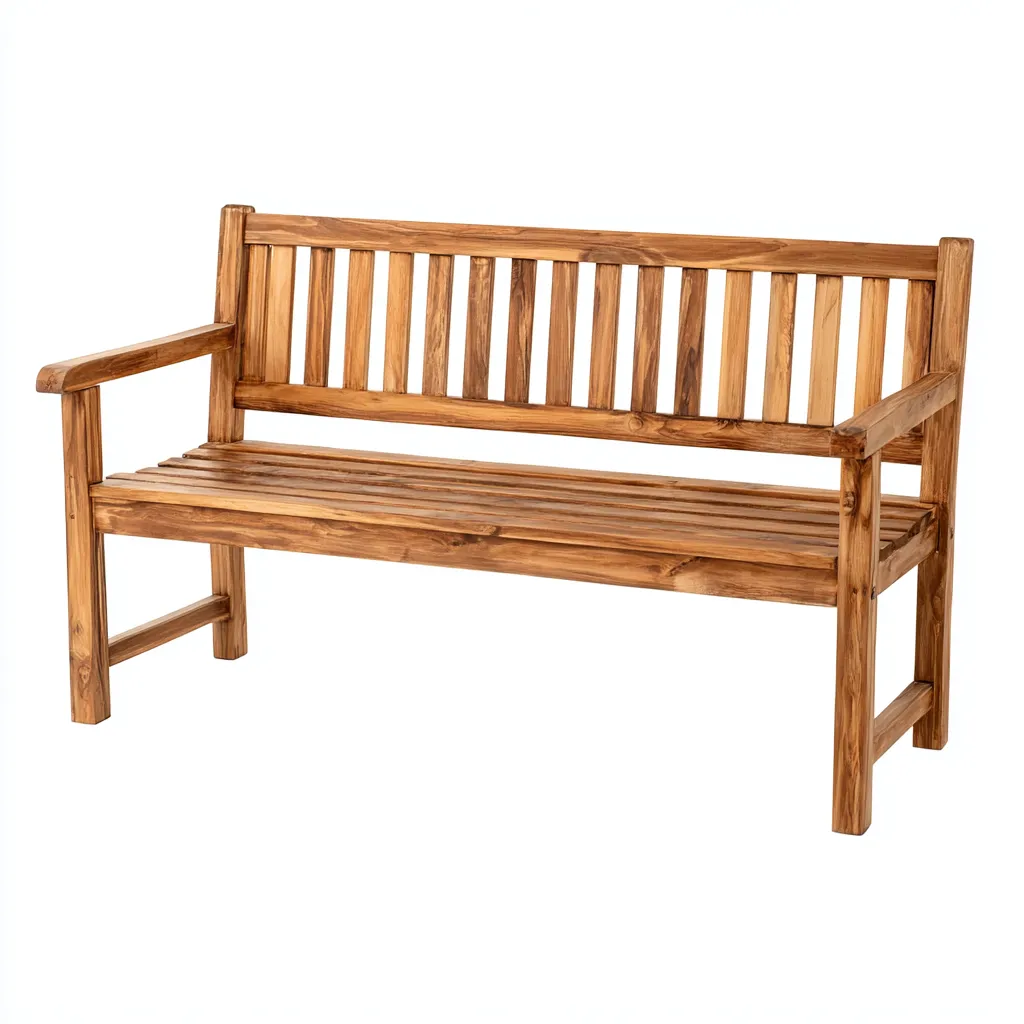 Panca da giardino-legno-129x59x91 cm-marrone chiaro-stile naturale-Comfyete