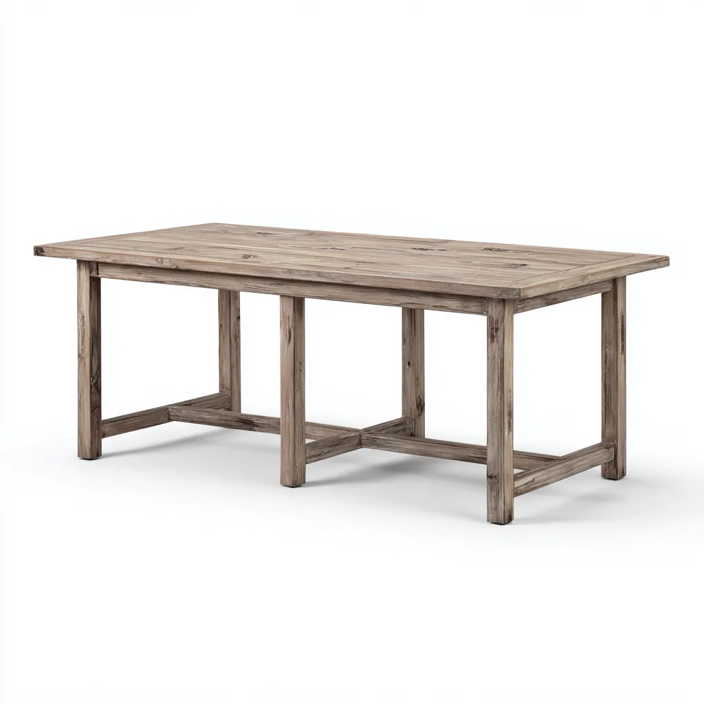 Tavolo da pranzo-legno-200x95x76 cm-marrone-design rustico-Comfyete