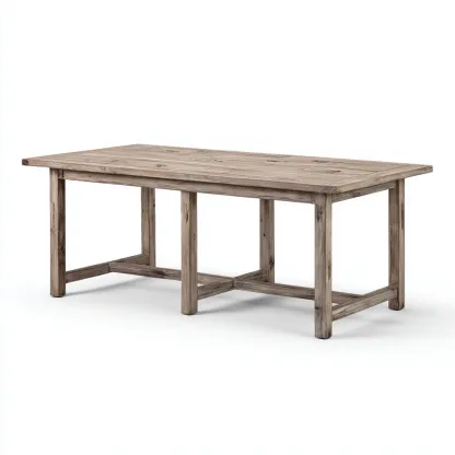 Tavolo da pranzo-legno-200x95x76 cm-marrone-design rustico-Comfyete