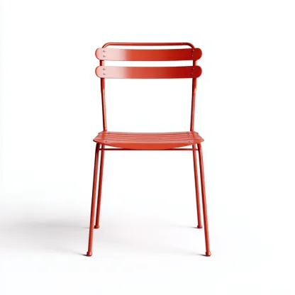 Sedia da giardino-metallo-53x54x83 cm-rosso-design moderno-Comfyete