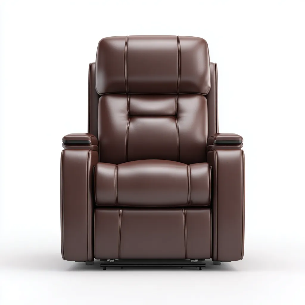Poltrona reclinabile - vera pelle - 98x92x106 cm - marrone - stile moderno-Comfyete