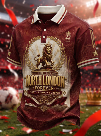 Men's Gift For Football Fans Print Casual Polo