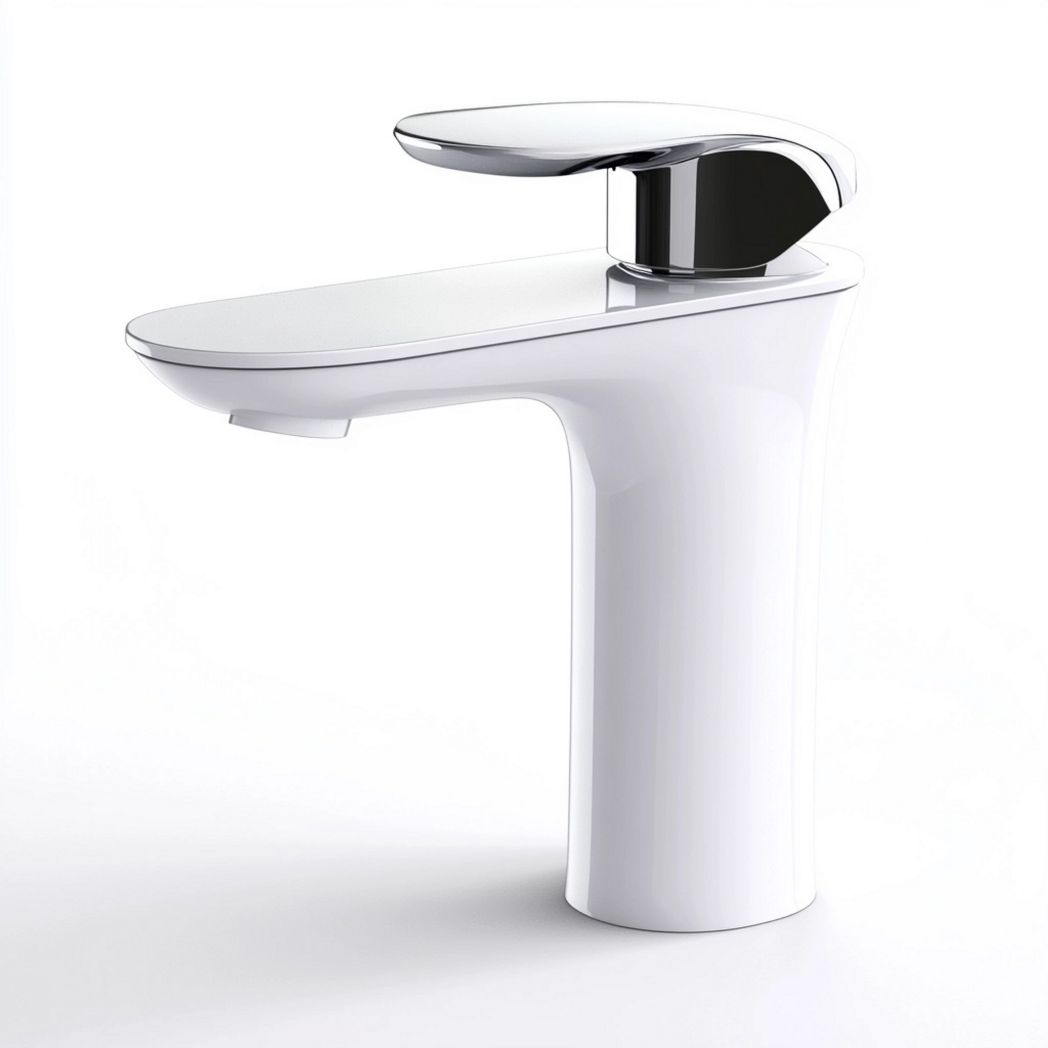 Robinet Mitigeur Monocommande Laiton Chromé pour Salle de Bain, Hauteur 16 cm