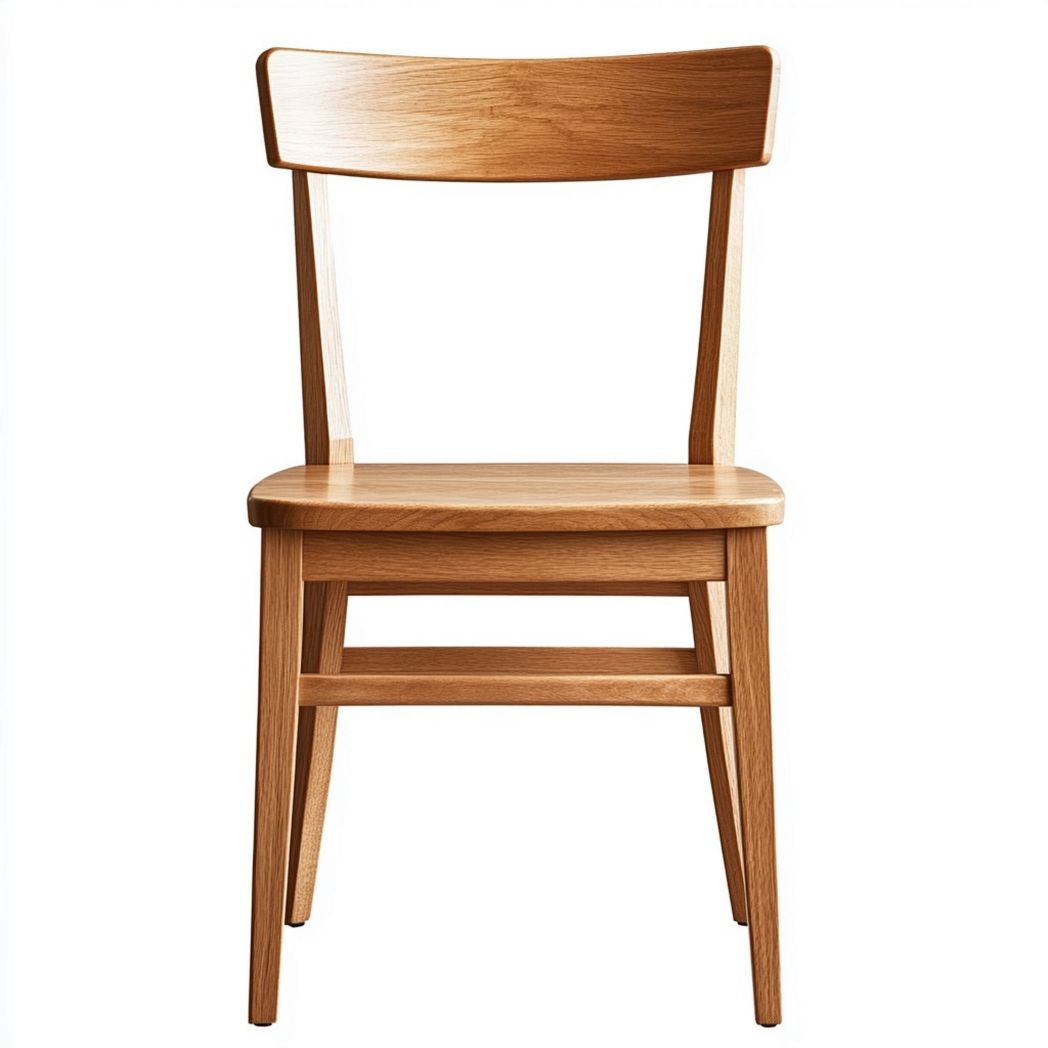 Chaise en bois de chêne massif rectangulaire pour salle à manger
