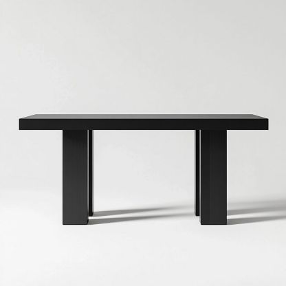 Table rectangulaire bois noir 200x90x75 cm