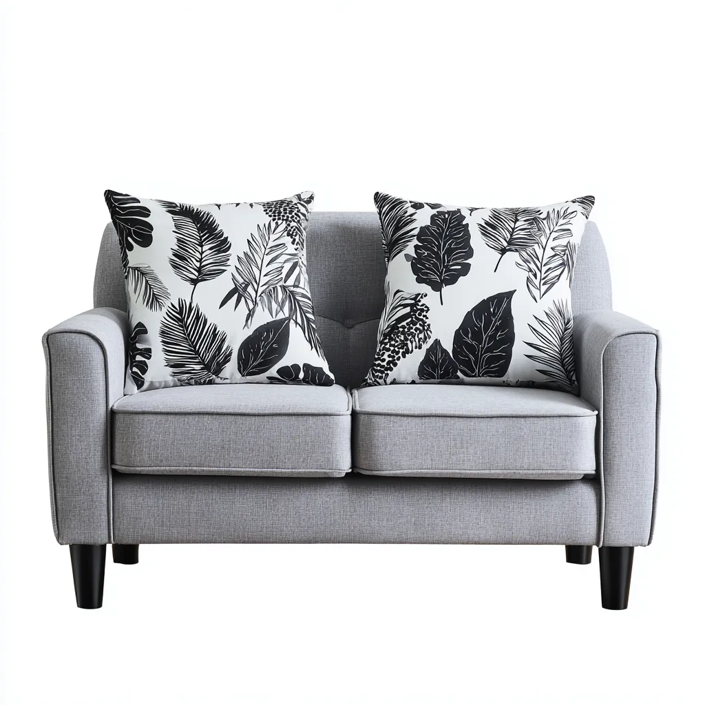 Gerades Sofa Stoff 165x80x83 cm - Hellgrau - Modernes Design für Wohnzimmer-Domainota