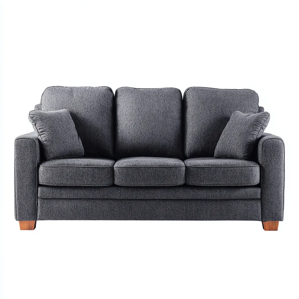 Gerades Sofa Stoffpolster 200x85x90 cm - Dunkelgrau - Modernes Design - Für Wohnzimmer-Domainota