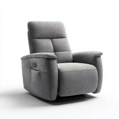 Liegesessel aus Stoff 100x95x100 cm - Hellgrau - Modernes minimalistisches Design für Wohnzimmer-Domainota