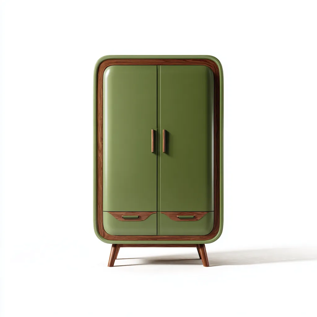 Kleiderschrank Holz 95x45x160 cm - grün - für Schlafzimmer - modernes Design-Domainota