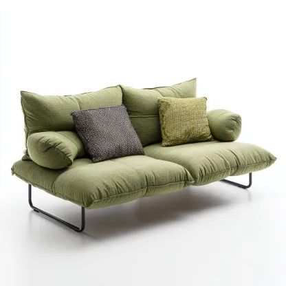 Gerades Sofa Stoffpolsterung 185x90x85 cm - olivgrün - für Wohnzimmer - modernes Design-Domainota