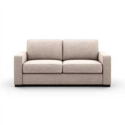 Gerades Sofa Stoff 200x90x85 cm - Cremebeige - Modernes Design für Wohnzimmer-Domainota