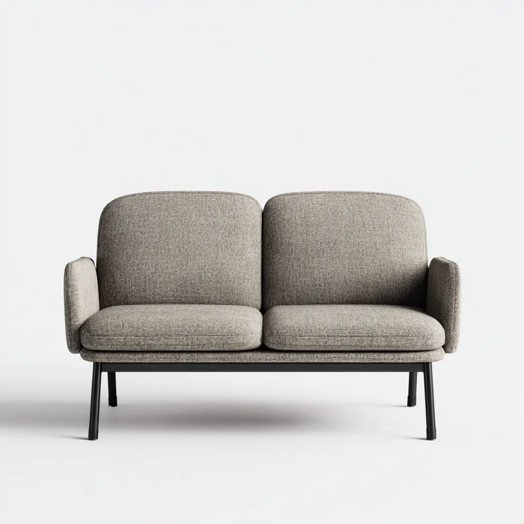 Gerades Sofa Stoff 172x82x83 cm - Hellgrau - Modernes Design für Wohnzimmer-Domainota