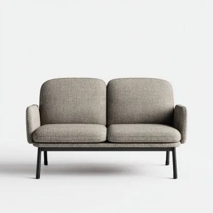 Gerades Sofa Stoff 172x82x83 cm - Hellgrau - Modernes Design für Wohnzimmer-Domainota