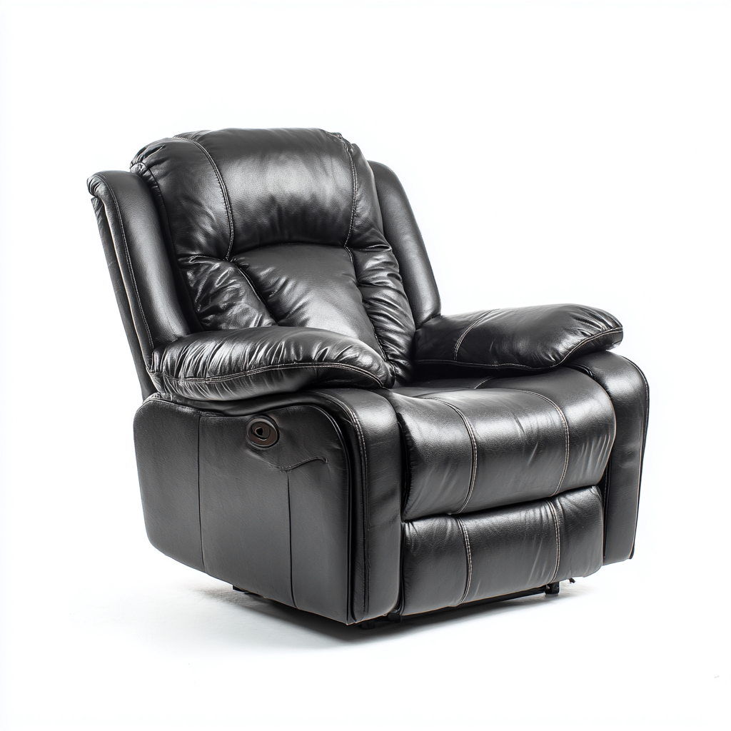 Liegesessel Kunstleder 98x94x106 cm - Schwarz - Modernes Komfortdesign mit gepolsterten Armlehnen - Für Wohnzimmer-Domainota