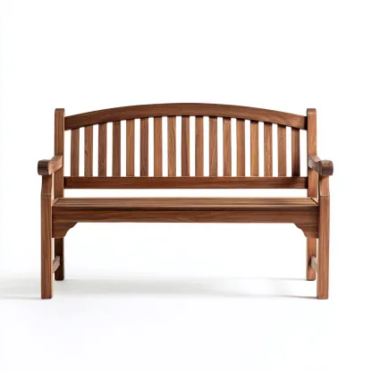 Gartenbank 125x60x90 cm - massives Teakholz - dunkelbraun - geeignet für den Außenbereich - klassisches Design-Domainota