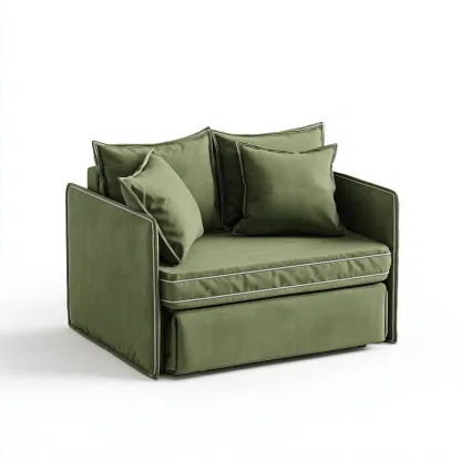 Gerades Sofa Stoffpolsterung 120x90x85 cm - olivgrün - für Wohnzimmer - modernes Design-Domainota