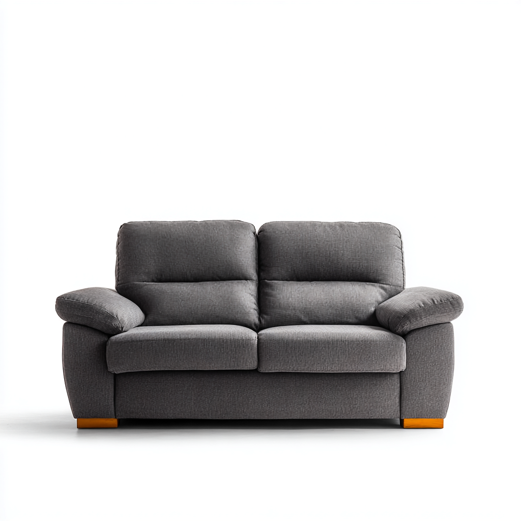 Gerades Sofa Stoff 190x92x88 cm - Dunkelgrau - Modernes Komfortdesign für Wohnzimmer-Domainota