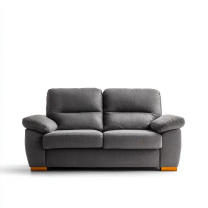Gerades Sofa Stoff 190x92x88 cm - Dunkelgrau - Modernes Komfortdesign für Wohnzimmer-Domainota