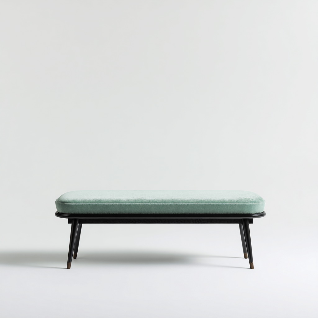 Eingangsbank Stoff 115x38x46 cm - mintgrün - skandinavisches Design für Flur-Domainota