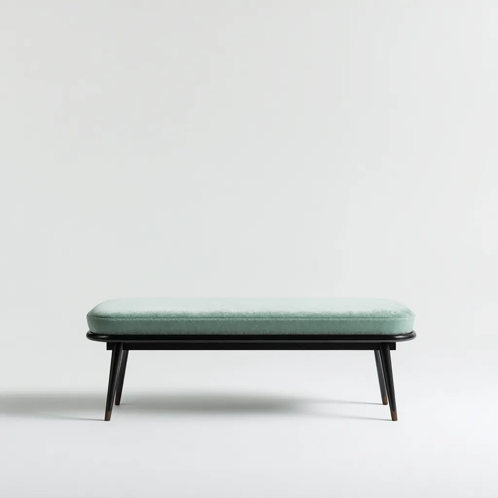 Eingangsbank Stoff 115x38x46 cm - mintgrün - skandinavisches Design für Flur-Domainota