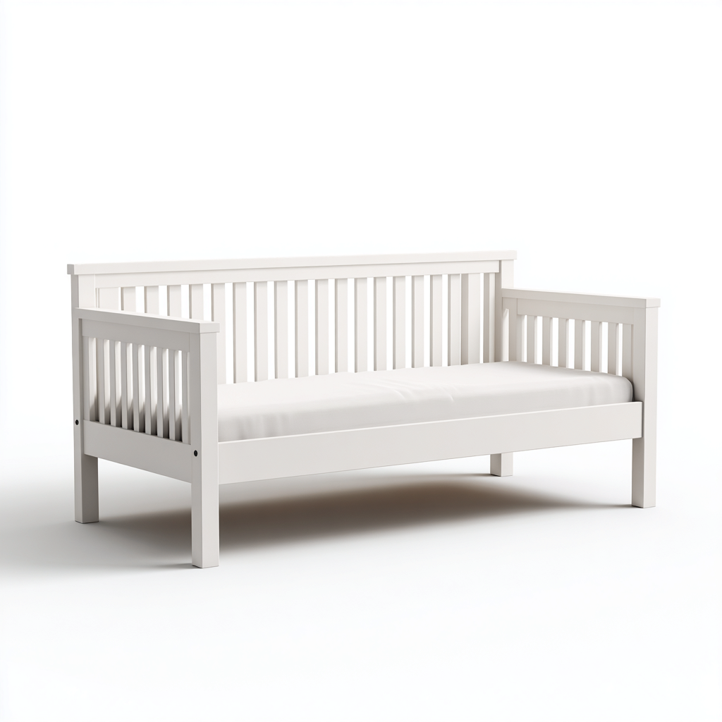 Schlafsofa-Massivholz-210x100x90 cm-Weiß-für Schlafzimmer-Skandinavisches Design-Domainota